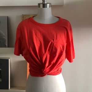 Alexander Wang Twist Front Crop Tee